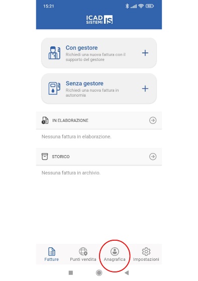 passaggio 7.1 seleziona dal menu anagrafica